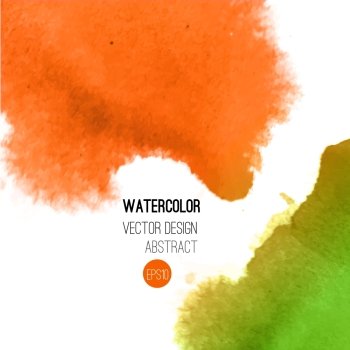 Abstract watercolor background. Hand drawn watercolor backdrop, texture, stain watercolors on wet paper. Vector illustration