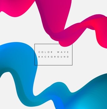 Abstract color wave design element. Abstract color wave design element. Pink and blue Curved lines and circle.