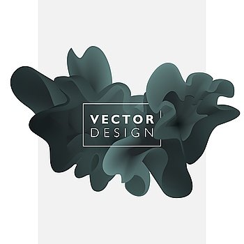 Vector abstract color cloud.  Liquid ink splash. Background for banner, card, poster, web design