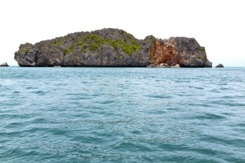  blue lagoon   stone in thailand kho phangan   bay abstract of a  water    south china sea