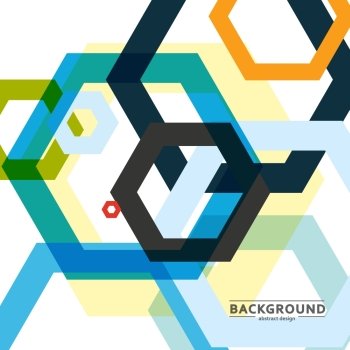 Vector background of large colored hexagons eps.. Vector background of large colored hexagons eps