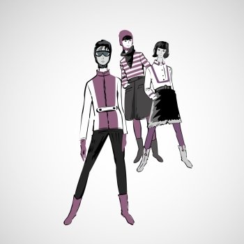 Vector sketch girls in fashion clothes eps.. Vector sketch girls in fashion clothes eps