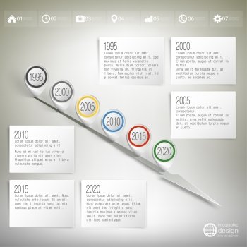 Timeline with pointer marks. Infographic for business design and website template.. Timeline with pointer marks. Infographic for business design and website template