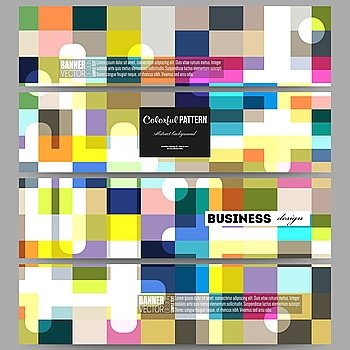 Set of modern vector banners.  Abstract colorful business background, modern stylish vector texture.