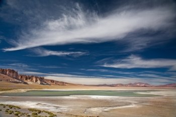salt lake Salar de Tara, Chile, near the border between Bolivia, Chile and Argentina