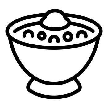 Authentic Ukrainian borsch icon outline vector. Homemade veggie soup. Traditional beetroot recipe. Authentic Ukrainian borsch icon outline vector. Homemade veggie soup