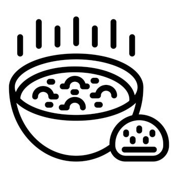 Cabbage borscht icon outline vector. Homemade hearty recipe. Sour tasting beet soup. Cabbage borscht icon outline vector. Homemade hearty recipe