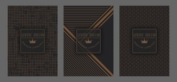 Premium pattern on a dark background. Exclusive luxury template for covers, interior, packaging and creative ideas