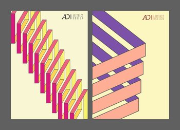 Geometric composition. Template for abstract posters, covers, and paintings. The idea of temporary interior design