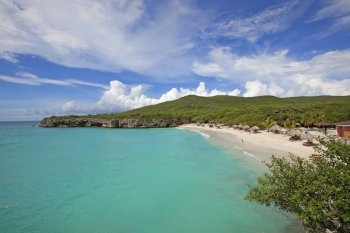 View of the beautiful Knip beach on Curacao. Knip beach