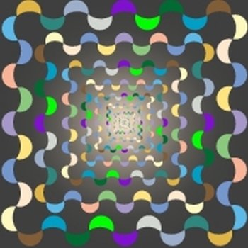 Circle pattern, vector art illustration