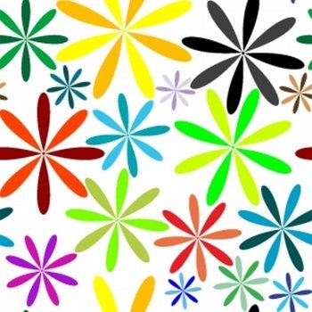 little flowers seamless pattern, vector art illustration