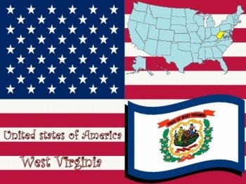 west virginia state illustration, abstract vector art