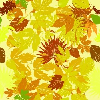 Repeating pattern with leaf silhouettes