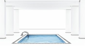3D image of luxury swimming pool