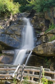 small cascade in Pejo, val di Sole, Trentino, Italy