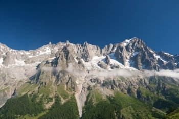 Grandes Jorasses, Mont-Blanc massif, Courmayeur, Italy