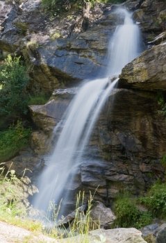 small cascade in Pejo, val di Sole, Trentino, Italy