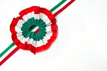 cockade  with italian flag color 