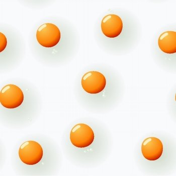 Abstract fried-eggs background. Seamless. Light gray - orange palette. Vector illustration.