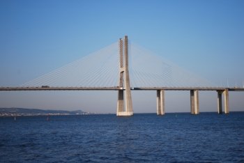 Vasco da Gama Bridge in Lisbon, Portugal