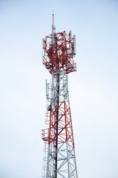 Transmission towers phone. Wireless mobile telecommunication systems. There are a wide range of frequencies.