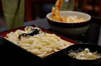 Japanese cuisine, Cold Udon noodles for summer menu