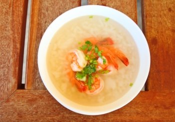 Shrimp and rice soup