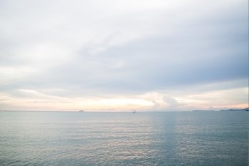 Relaxing deep blue sea view, stock photo