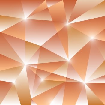 Geometric pattern with orange triangles background, stock vector