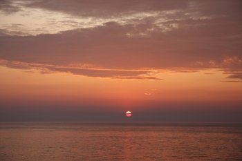 Sunset at Adriatic sea,Mediterranean,Montenegro