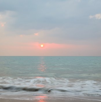 Seascape sunset at Andaman sea in Phang Nga, Thailand