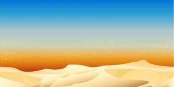 Horizontal seamless pattern with desert landscape.