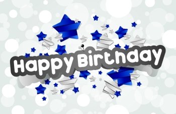 Happy Birthday Greeting Card Vector Illustration