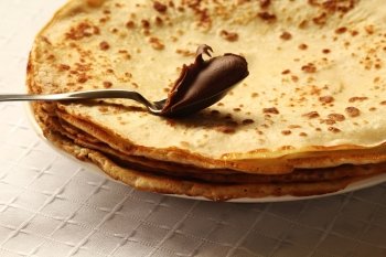 pancakes with chocolate