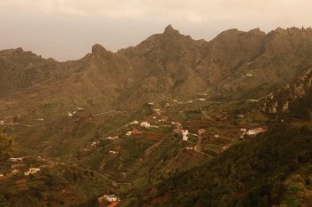 The Montanas de Anaga in the northeast of the Island of Tenerife on the Islands of Canary Islands of Spain in the Atlantic.  . SPAIN CANARY ISLAND TENERIFE