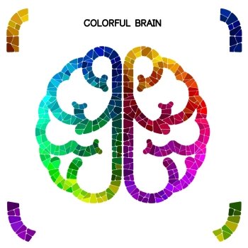 Creative colorful left brain and right brain Idea concept background .vector illustration 