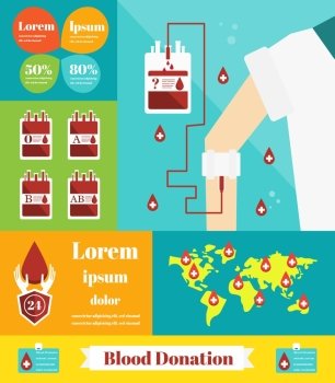 Blood Donation,Vector Infographic Elements