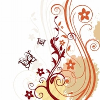 illustration of floral vector background on isolated background