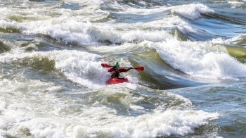  Kayaking Rapids in the Fraser Canyon 