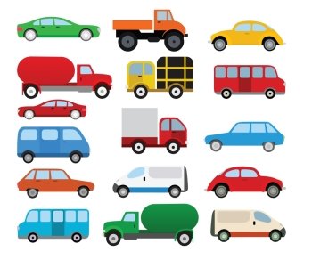 Vector illustration of cars collection