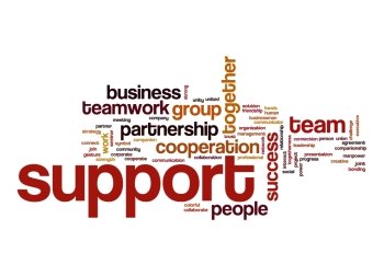 Support word cloud