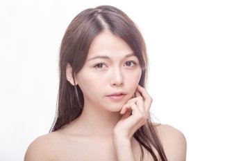 Chinese woman beauty healthy skincare concept