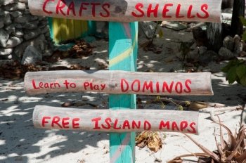 Signs on Little Cayman island