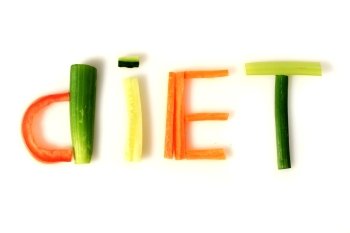 Word diet made from vegetables.