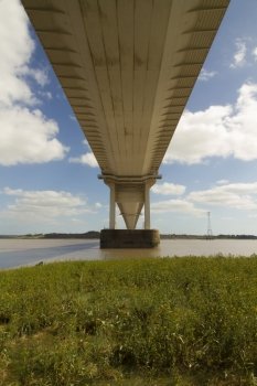 The Severn Bridge (welsh Pont Hafren) crosses from England to Wales across the rivers Severn and Wye.