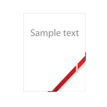 Red emty corner ribbon, ready for your text(sale,new, mail , document, free, etc)