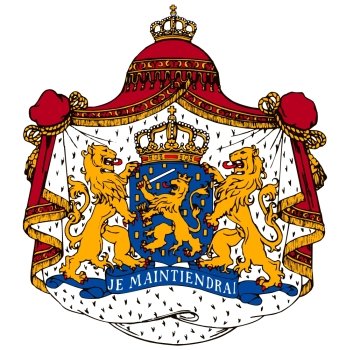 Netherlands coat of arms on white