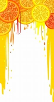 Lemon and orange slices abstract background with room for your text