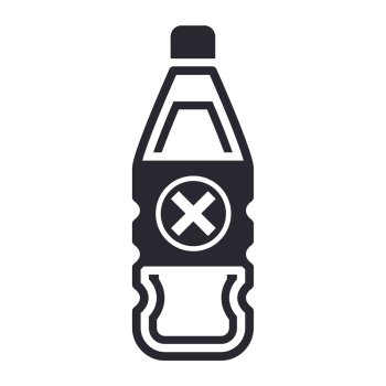 Vector illustration of dangerous bottle. Vector illustration of single isolated dangerous bottle icon